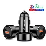 Techsuit vrhunski avtopolnilec (CAPD028) - USB-A QC 3.0 in USB-C 38 W - črn | Shoptok.si