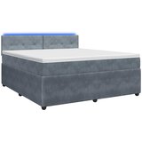  Boxspring krevet s madracem Tamnosiva 140 x 190 cm Baršun | shoptok.hr