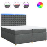 Maison Chic Box spring postelja - Vzmetna postelja z vzmetnico temno siva 200x200 cm blago SL10483, (21900812) | Shoptok.si