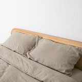 Native Natural Svijetlo siva/smeđe-siva lanena posteljina za bračni krevet 200x200 cm Natural – | shoptok.hr