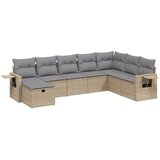 8-dijelni set vrtnih sofa s jastucima bež od poliratana | shoptok.hr
