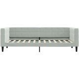 vidaXL Izvlečna dnevna postelja s predali svetlo siva 80x200 cm žamet | Shoptok.si