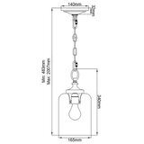 Elstead Lighting VISEČA SVETILKA Hounslow 16.5/48.3 cm E27 | Shoptok.si