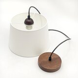  visilica na lanku AIDA 1xE27/60W/230V prečnik 25 cm hrast/orah/bela | Eponuda.com
