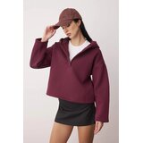 TRENDYOLMILLA ženski duks Twoaw26Sw00060, šljivasta-purple Cene