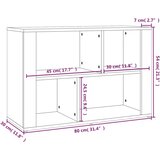  Komoda boja dimljenog hrasta 80x30x54 cm od konstruiranog drva | shoptok.hr