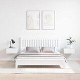  Noćni ormarić 2 pcs Bijelo 37 x 35 x 18,5 cm Masivna borovina | Eponuda.com