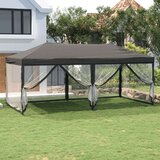 vidaXL zložljiv vrtni šotor s stranicami antracit 3x6 m | Shoptok.si