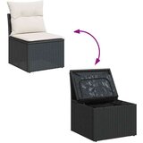 vidaXL 6-dijelni set vrtnih sofa s jastucima crni od poliratana | shoptok.hr