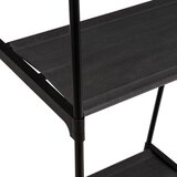 Casa Selección Črno kovinsko stojalo za oblačila na kolesih 84x43x156 cm – | Shoptok.si