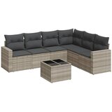  7-dijelni set vrtnih sofa svjetlosivi od poliratana | shoptok.hr