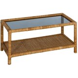 Ixia Stolić za kavu sa staklenom pločom stola u prirodnoj boji 40x90 cm – Cijene