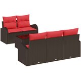 vidaXL Vrtna sedežna garnitura 6 pcs Bež Rdeča 55 x 55 x 37 cm, (5000039495) | Shoptok.si