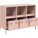 vidaXL Komoda roza 101,5x39x73,5 cm hladno valjano jeklo | Shoptok.si