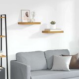  Stenska polica 2 pcs Rjava 40 x 23,5 x 4 cm Konstruiran les, (5000200702) | Shoptok.si