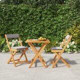 vidaXL 3-dijelni sklopivi bistro set i jastuci masivno bagremovo drvo Cijene