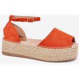 Boto Women's espadrilles on a platform with weaving orange Selise | Shoptok.si