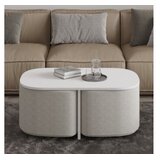 Hanah home set klub stolića, 2 dijela, bijela Slike