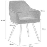 MID.YOU NASLANJAČ, kovina, tekstil bež | Shoptok.si