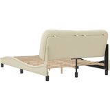  Okvir za krevet s uzglavljem krem 120x200 cm od tkanine | shoptok.hr