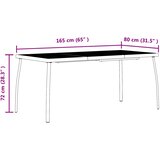  Set vanjskog namještaja 7 pcs Antracit Željezo i čelik | Eponuda.ba