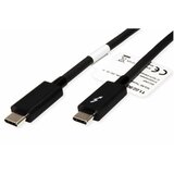 Roline USB kabel Thunderbolt™ 3 Thunderbolt™ (USB-C®) vtič 2.00 m črna zaščiten 11.02.9042, (20417315) | Shoptok.si