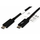USB kabel Thunderbolt™ 3 Thunderbolt™ (USB-C®) vtič 2.00 m črna zaščiten 11.02.9042, (20417315)