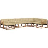  Set vanjskih sofa 8 kom. Prirodna i bež Čvrsto drvo akacije | shoptok.hr