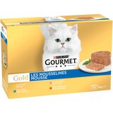 Gourmet Ekonomično pakiranje Gold Mousse 24 x 85 g - Mix s mesom i ribom (kunić, piletina, losos, bubrezi) Gourmet Ekonomično pakiranje Gold Mousse 24 x 85 g - Mix s mesom i ribom (kunić, piletina, losos, bubrezi) Slike