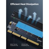 Ugreen adapter s hladilnikom M.2 PCIe NVME M-Key na PCIe 4.0 x16 - box | Shoptok.si