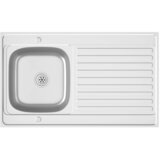  Kuhinjski sudoper s cjedilom srebrni 1000x600x155 mm čelični | shoptok.hr