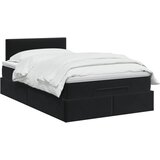  od pjene s madracem i LED-om Crna 120 x 200 cm Baršun | shoptok.hr
