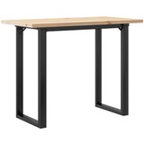 Blagovaonski stol O-oblika 100x50x75,5 cm od borovine i čelik | shoptok.hr