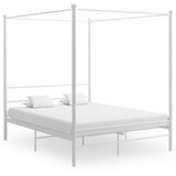  Za krevet s nadstrešnicom bijeli metalni 160 x 200 cm | shoptok.hr