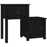 Maison Chic Nočna omarica - Nočna miza črna 79,5x38x65,5 cm trdna borovina, (21690391) | Shoptok.si