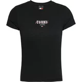 Tommy Jeans Curve Majica mornarsko plava / roza / crna / bijela