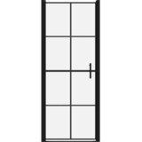  Vrata za tuš od kaljenog stakla 91 x 195 cm crna | shoptok.hr