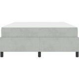  Krevetna konstrukcija Bijela i svijetlosiva 140 x 190 cm Baršun | shoptok.hr