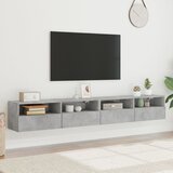  Zidni TV ormarići 2 kom siva boja betona 100x30x30 cm drveni | shoptok.hr