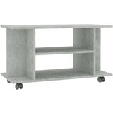 TV ormarić s kotačima boja betona 80x40x40 cm konstruirano drvo | shoptok.hr