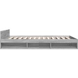  Okvir za krevet s ladicama boja sivog hrasta 135x190 cm | shoptok.hr
