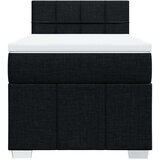 vidaXL Box spring postelja z vzmetnico črn 90x190 cm blago | Shoptok.si