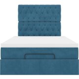 vidaXL okvir za krevet s madracima tamnoplavi 120x190 cm baršunasti | shoptok.hr