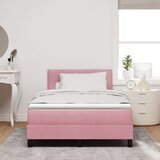 Box Spring Krevet s Madracem Ružičasta 120x200 cm Baršun | shoptok.hr
