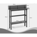  Vanjski barski stol, stolić za terasu 122 x 39 x 136 cm, siva | shoptok.hr