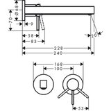 Hansgrohe 76050670 Finoris podometna armatura za umivalnik črna | Shoptok.si