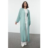 Trendyol Mint Pearl Detailed Woven Shiny Fabric Cap & Abaya & Abaya Cene