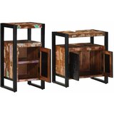  Set namještaja za kupaonicu 2 pcs Smeđa Čvrsto reciklirano drvo | shoptok.hr