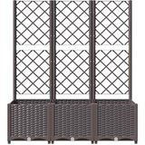  Vrtna žardinjera s rešetkom smeđa 120x40x136 cm PP | shoptok.hr