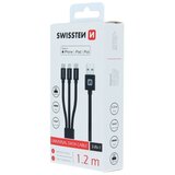 Swissten kabel 3u1 microUSB/USB-C/LIGHTNING (MFi), platneni, licencirani | shoptok.hr